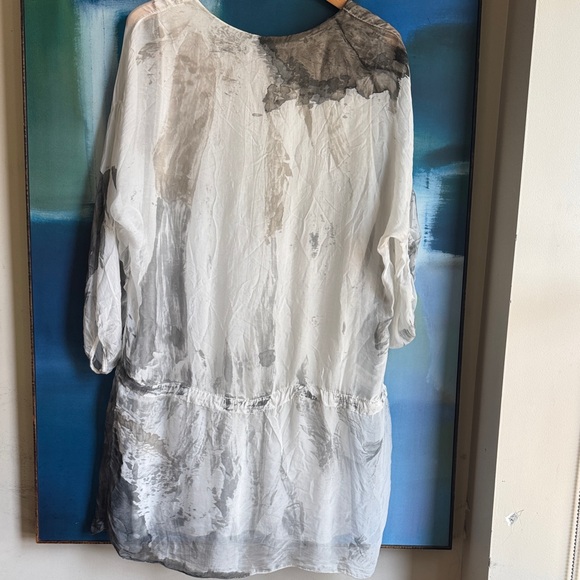 Scandal Chic Gray and White Patterned Tunic dress - Picture 7 of 10